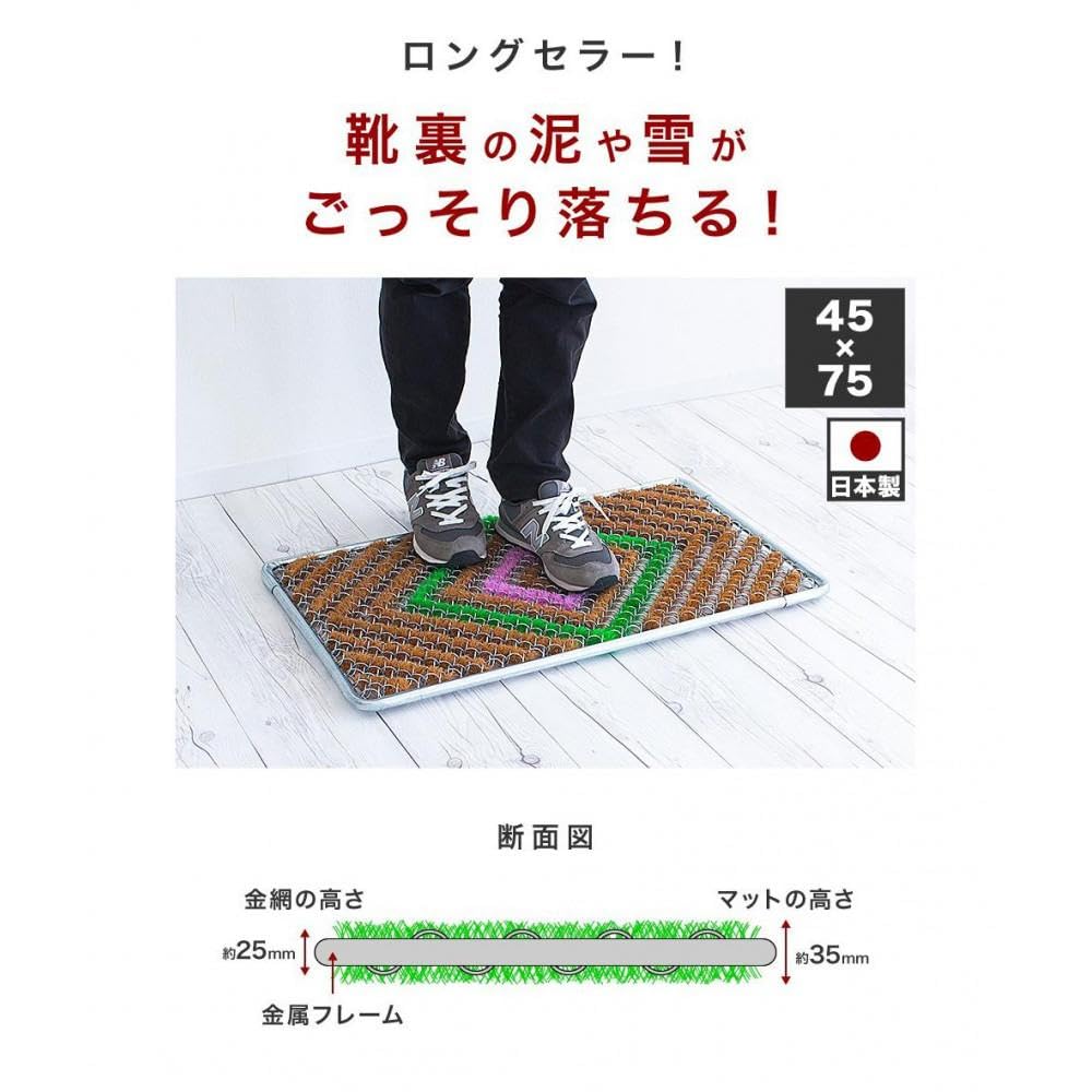 Amazon | サンゴ アイビーマット たんぽぽ 単品 玄関 コンビ 75×45cm