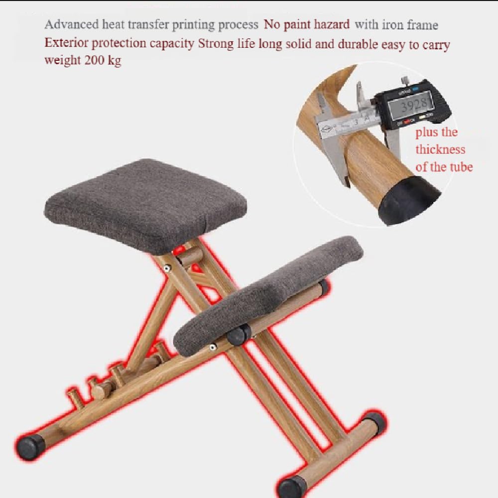 Silla ortopédica de rodillas con altura ajustable, diseñada ergonómicamente para corregir la postura y proporcionar alivio, ofreciendo un apoyo moderno para uso doméstico y de oficina