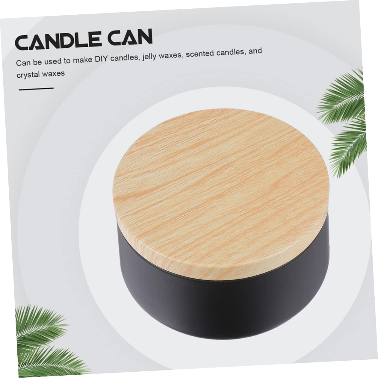 OSALADI 8Pcs Tinplate Candle Cans with Wooden Lids Snack and Jewelry Packaging Boxes for Candle Making and Present Giving