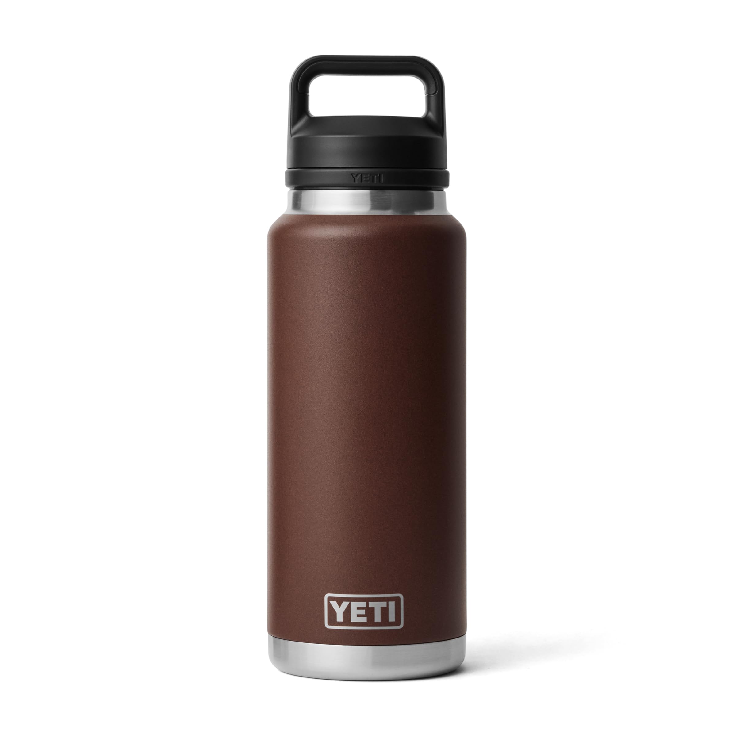 YETI Rambler 36 oz Bottle, Leakproof, Vacuum Insulated, Stainless Steel with Chug Cap, Wetlands Brown