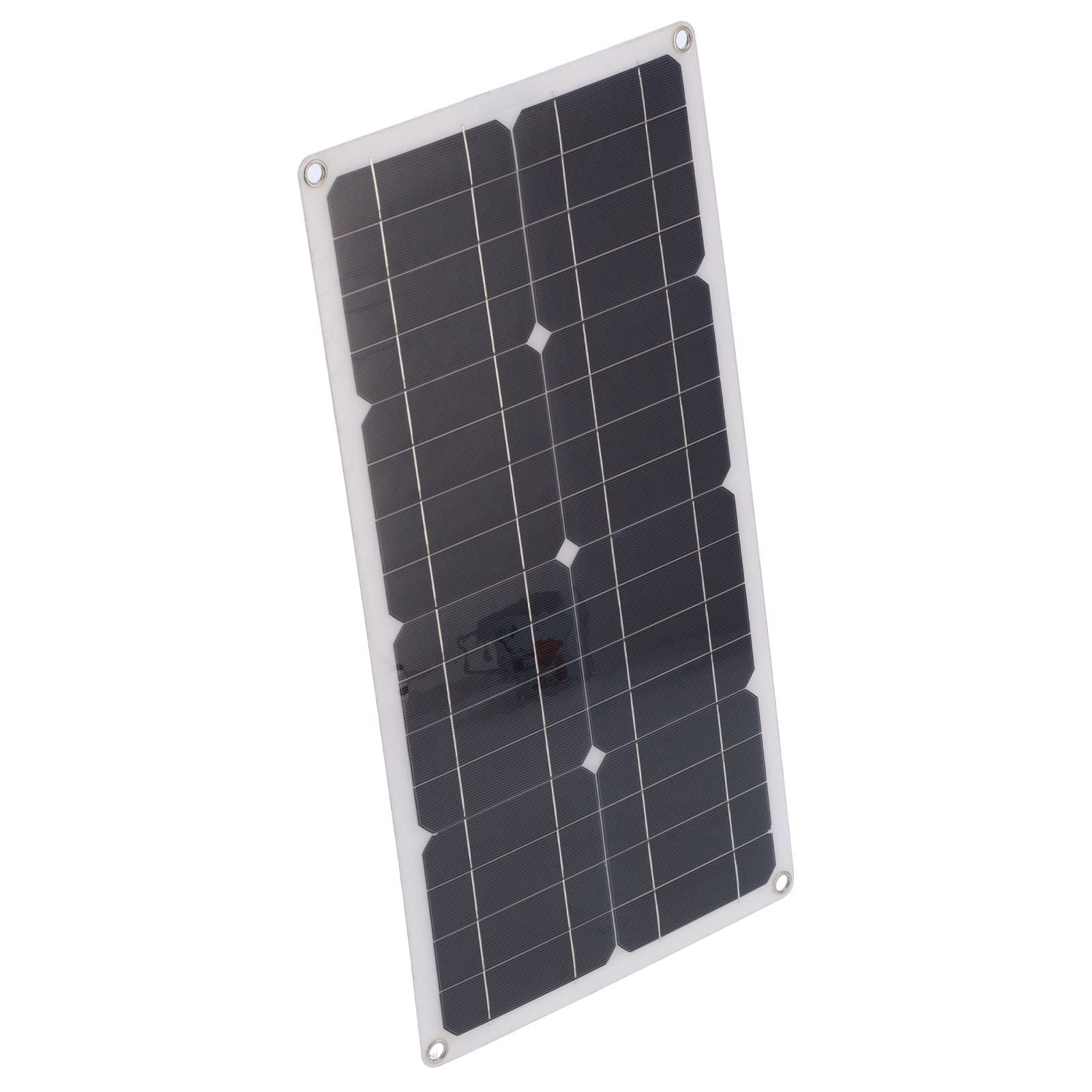 Pannello Solare da 25 W Caricabatterie da Viaggio Fotovoltaico Rv Energia Solare Controller da 30 A Pannello Batteria Al Silicio Kit Caricabatterie Monocristallino Potenza per