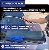 Vista 7 de Quiet Wiper Blades, 24''+19'' Premium All-Season Durable Stable and Quiet OEM Quality J/U Hook Front Windshield Wipers (Set of 2)