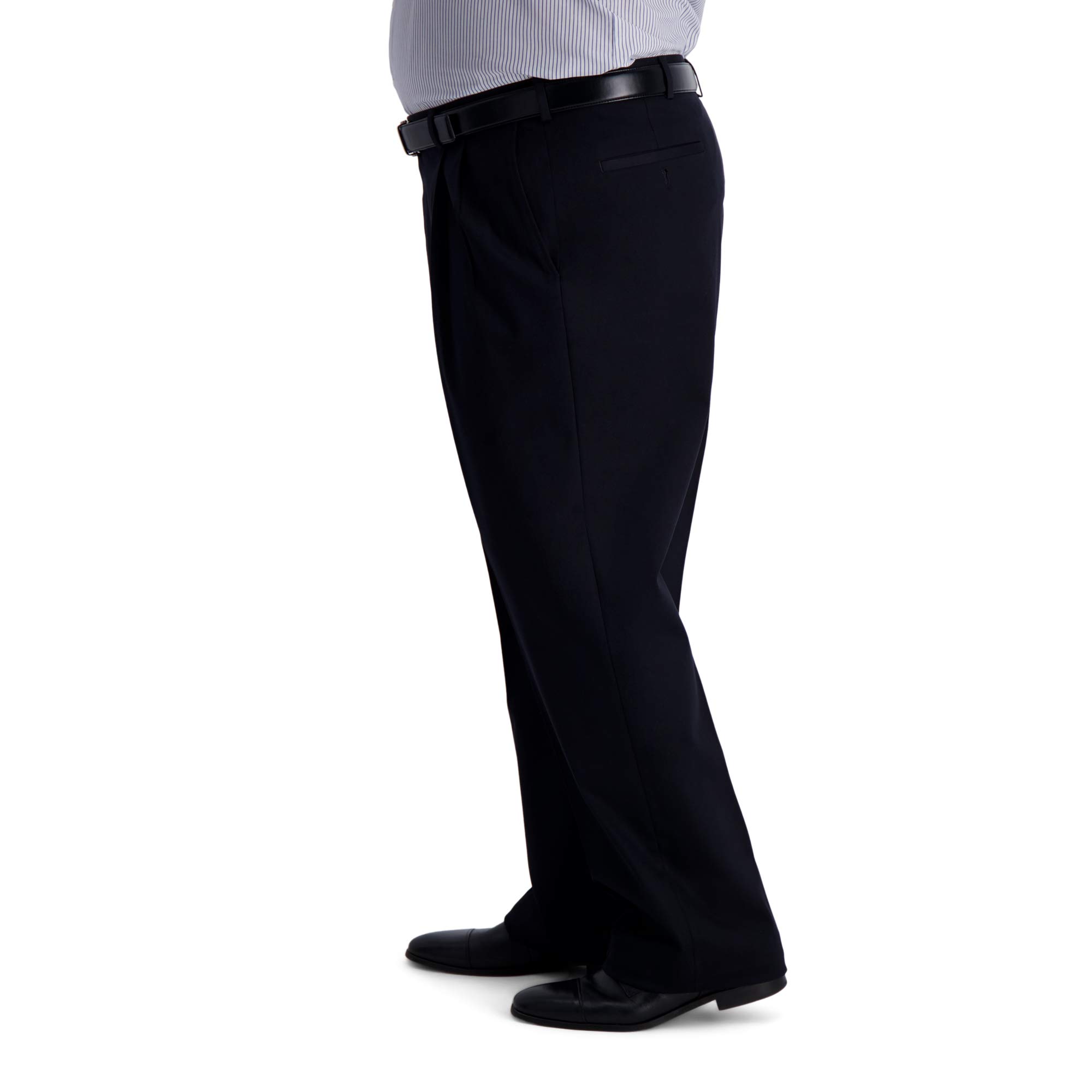 Haggar Herrenhose, bügelfrei, Premium-Khaki, Klassische Passform, ohne Bundfalten, Dehnbund, Freizeithose, (Normale und große Größen)