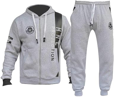 Abz Fashion - Chándal - con Capucha - Manga Larga - para Hombre Negro Gris  XXXXL: Amazon.es: Ropa