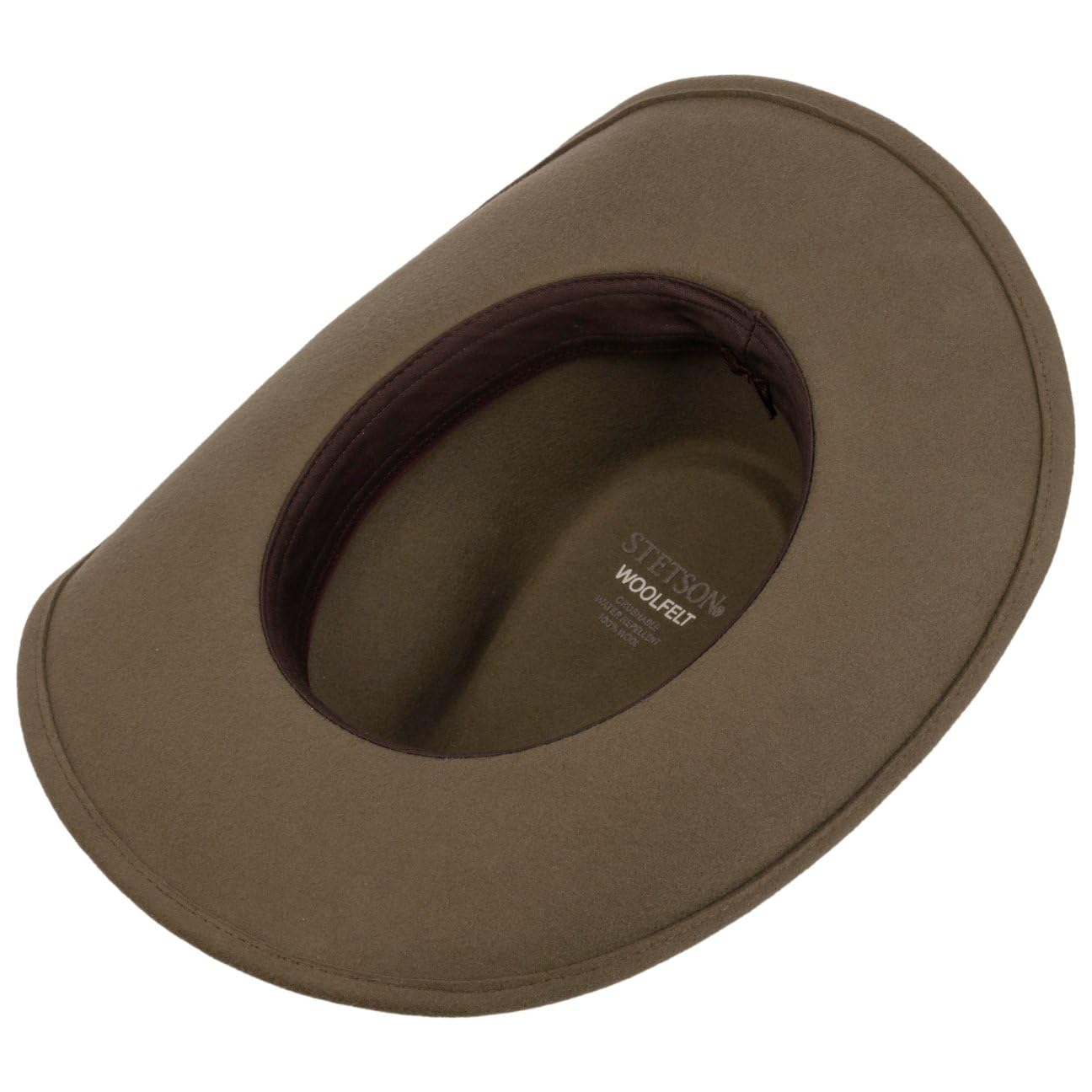 Stetson Tamalo Cappello Cowboy Western Feltro di Lana Tascabile con Fascia in Pelle Uomo Autunno Inverno