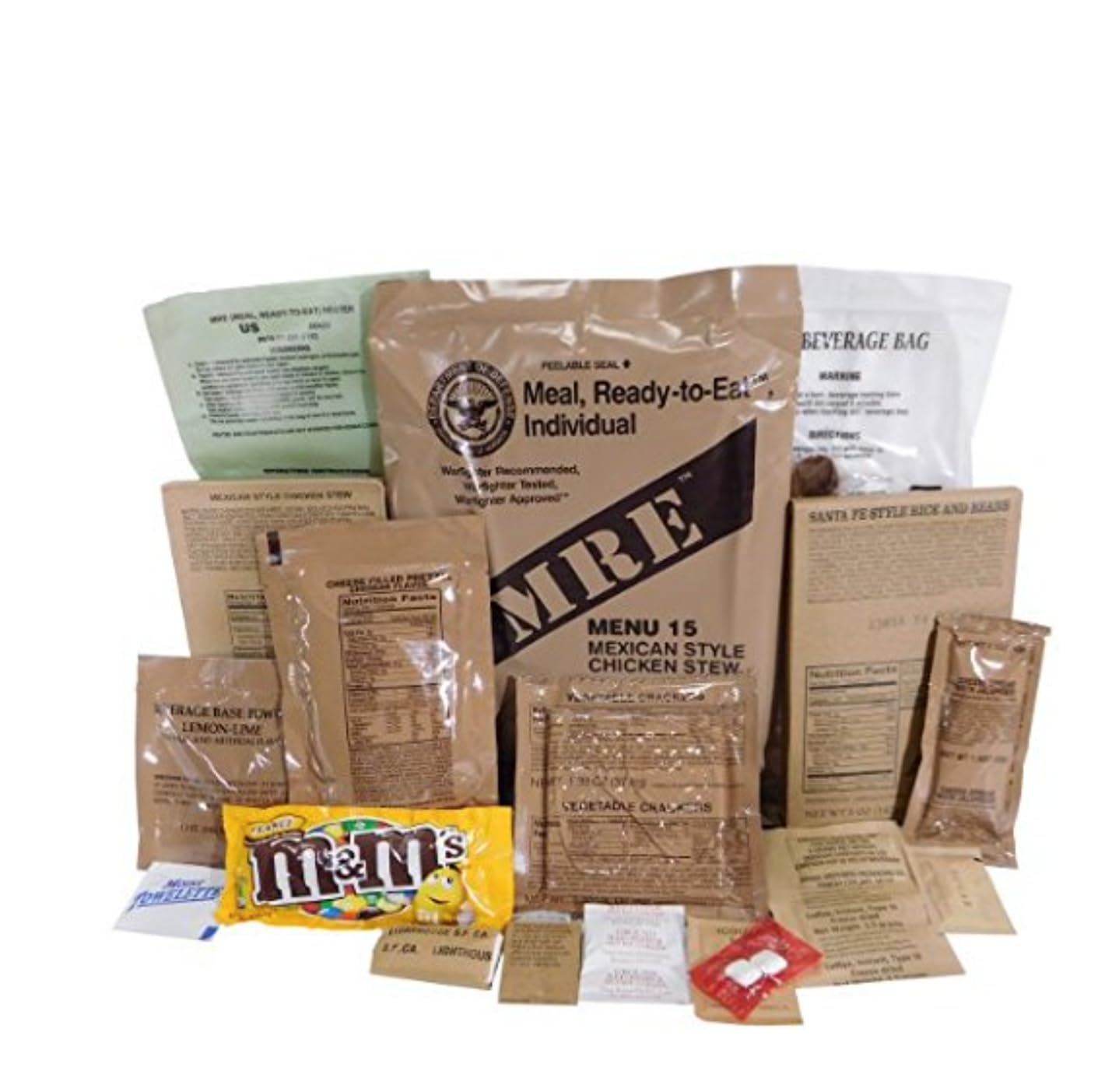 Wornick MRE Meals Ready to Eat, Emergency Food Supply, Survival Camping Outdoor 12 Pack Inspection 2025, 2026 or Better (1 Meal (Random), 1, Count)