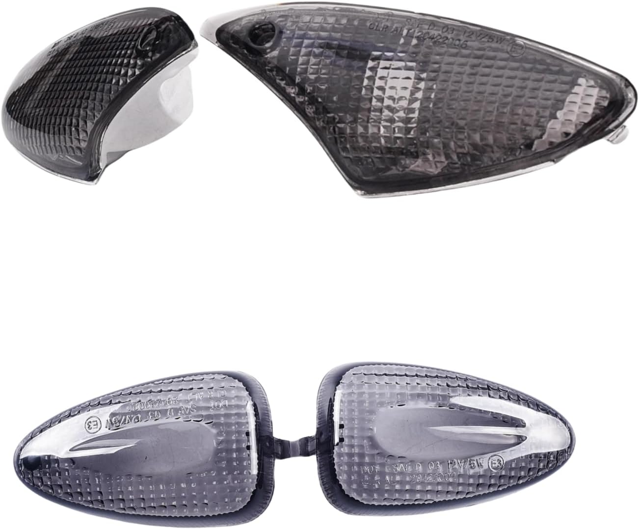 front+Rear Turn Signal Lamp Idicator Blinker Lens Fit for BMW 2004-2005-2006 R1200S; 2007-2015 K1300 S (Smoke)