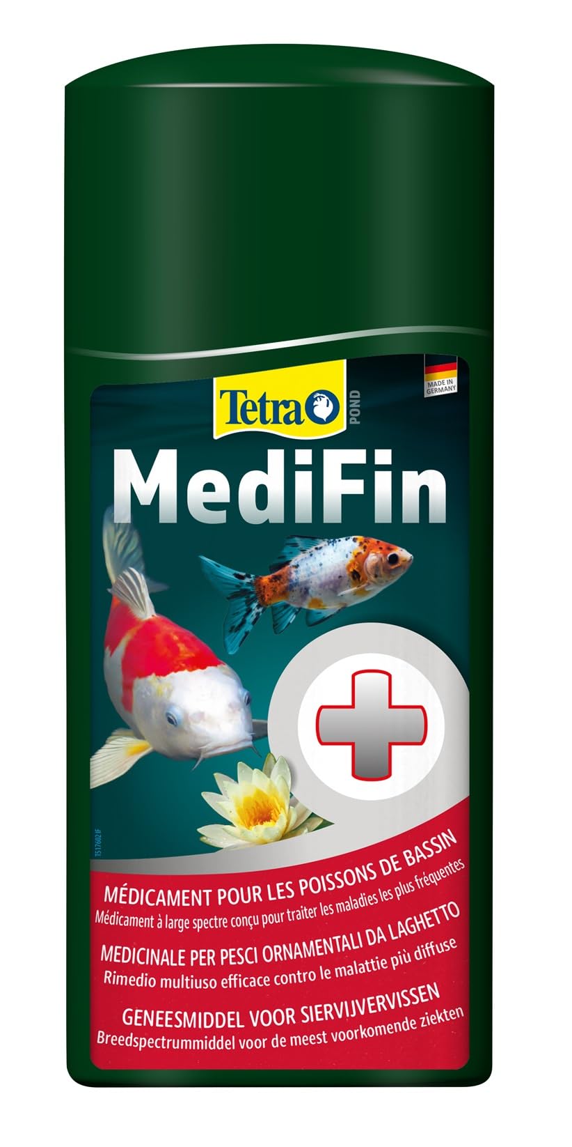 Tetra Pond MediFin – medicinale per Pesci da laghetto, Efficace Contro Le malattie più Comuni, Anche per la prevenzione e la disinfezione, 500 ml