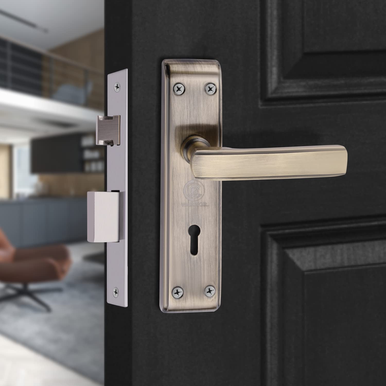 WARRIOR LARS Antique 7" Heavy Duty Mortise Lock for Door | Bedroom Living Room and Main Door Lock with Pull Handle for Home and Office (Main Door, Bedroom Door, Antique) (B0B8VN9WTF) Amazon Price History, Amazon Price Tracker