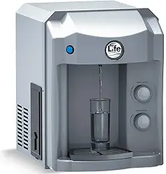 Purificador de Água Refrigerado Top Life HE OXI Prata 220V com Ozônio, Filtro Alcalino pH Elevado e Compressor