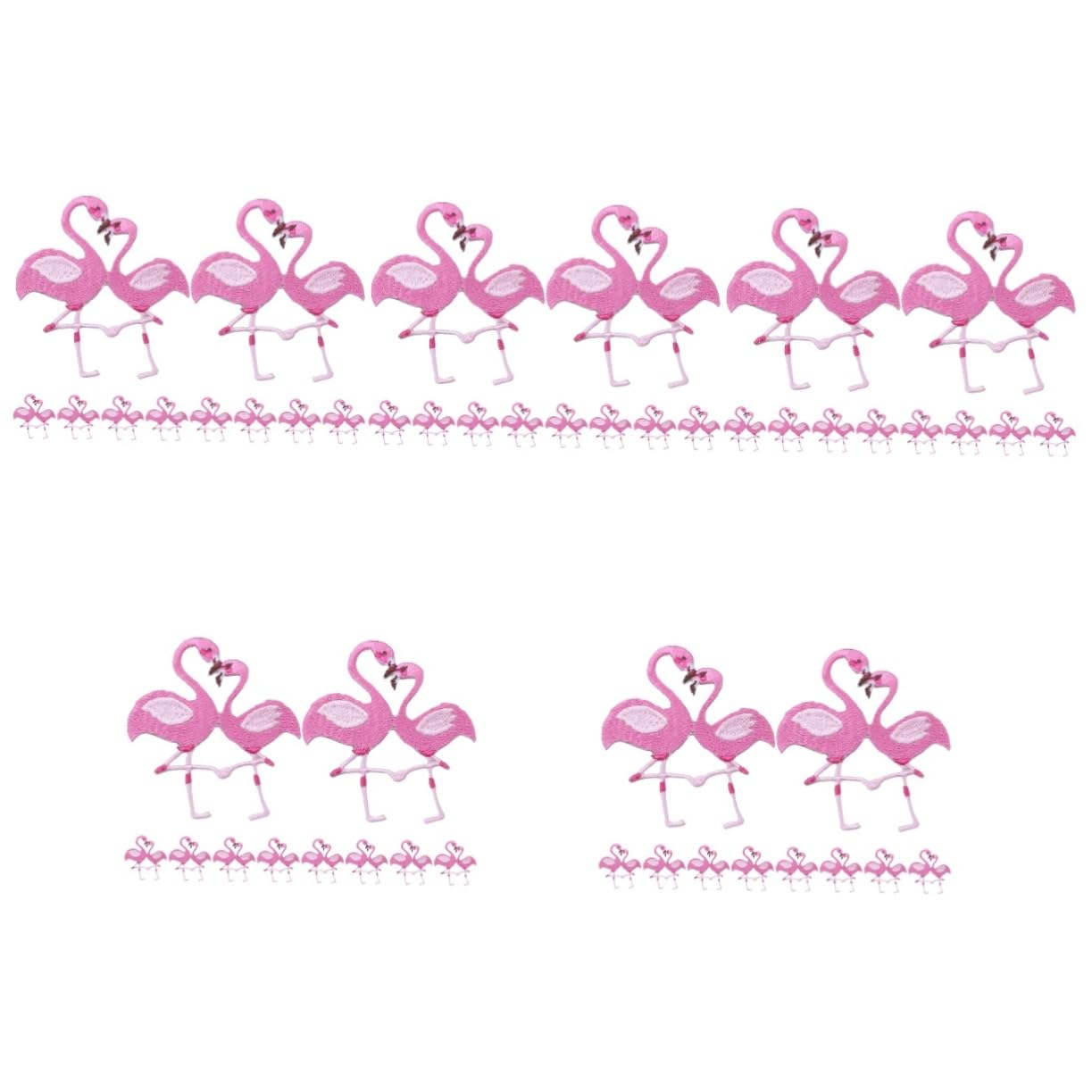 HOMSFOU 5 Set Toppe Termoadesive Flamingo Per Abbigliamento Da Toppe Ricamate Per Cucire Borse Adesivi Lavabili Per Tessuti Decorativi 10 Pezzi * 5