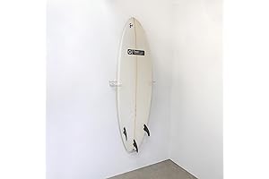 Clear acrylic surfboard wall mount enriches your decor and organizes storage space.