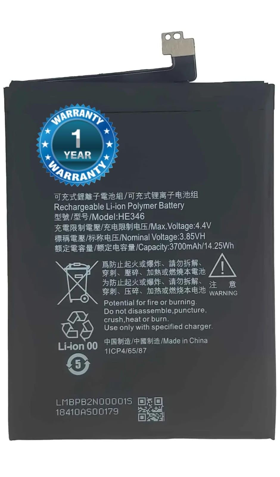 XILIOES ORIGINALS HE346 Battery for Battery Nokia 7 Plus (HE346) 3700 mAh Battery with 1 Year Warranty** (TIP4)