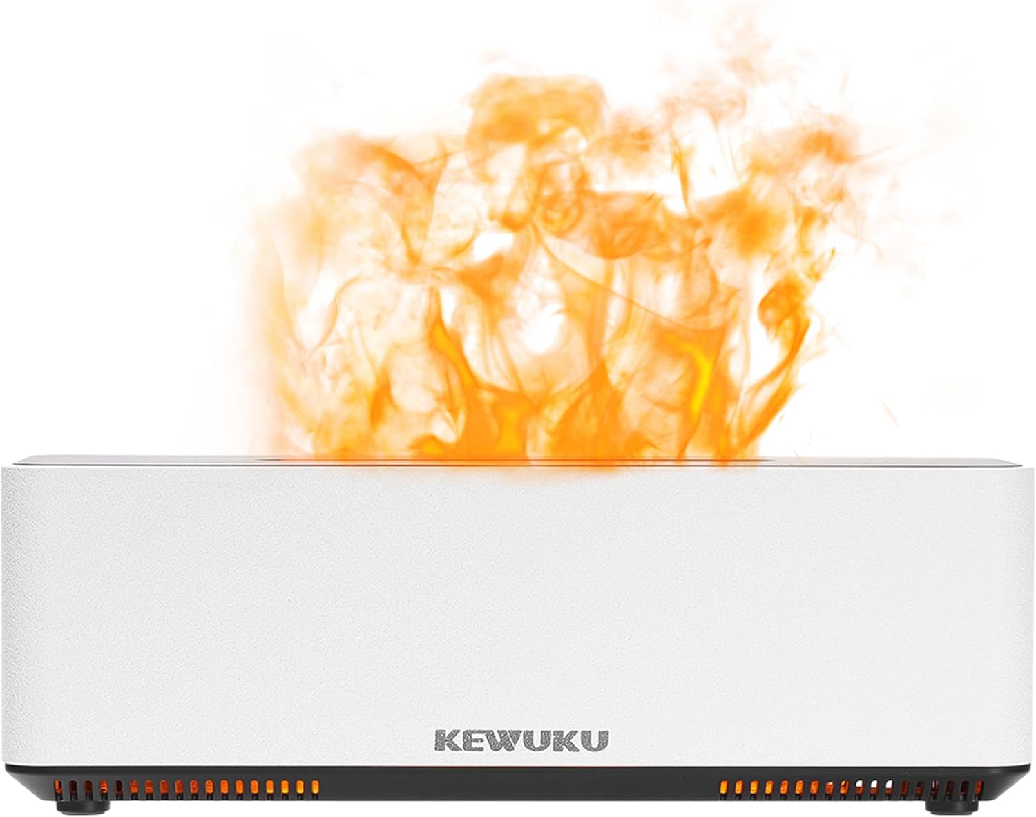 Difusor de aceite esencial y humidificador con luz de llama parpadeante, ultrasónico, silencioso, apagado automático para dormitorio, oficina, yoga