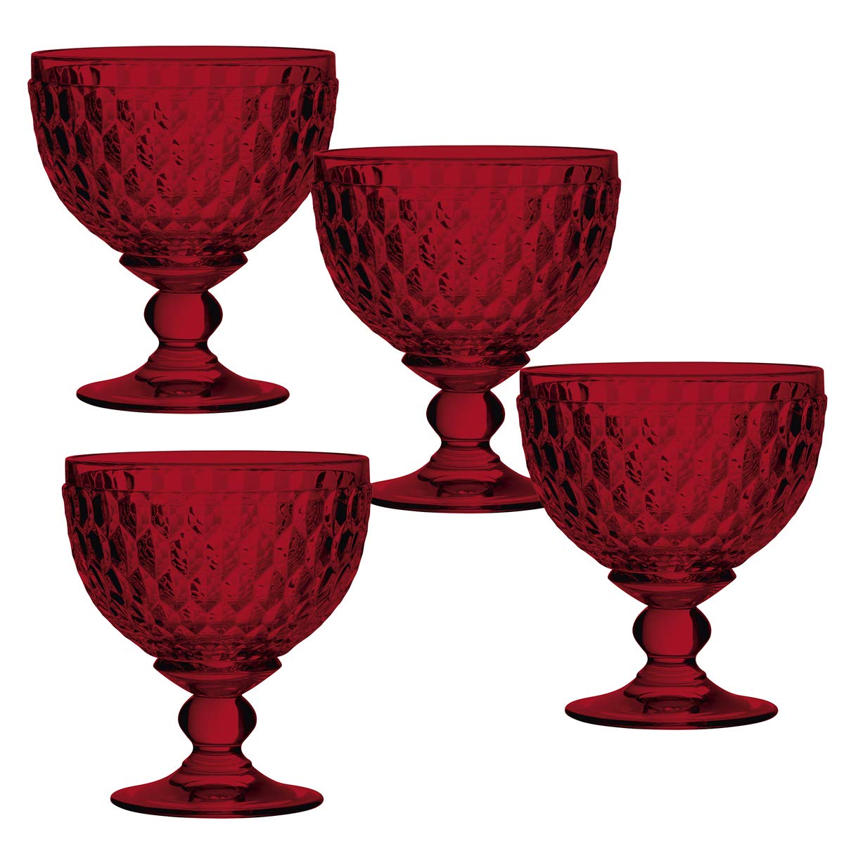 Villeroy & Boch Boston Colored Champagne/Dessert Bowl, Red, Set of 4, 13.25oz