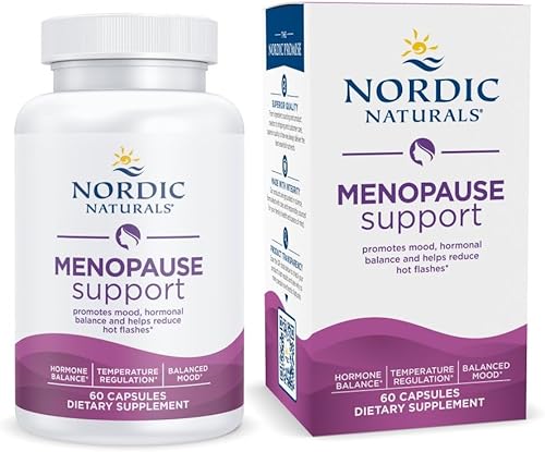 Nordic Naturals Apoyo para la menopausia, sin sabor, 60 cápsulas, suplemento de apoyo hormonal para mujeres para la menopausia, equilibrio del