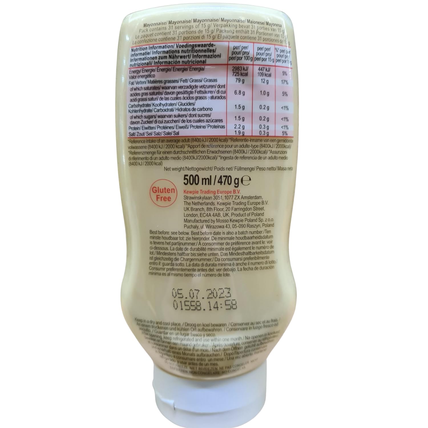 KEWPIE - Maionese giapponese - 6 X 500 ML - Multipack
