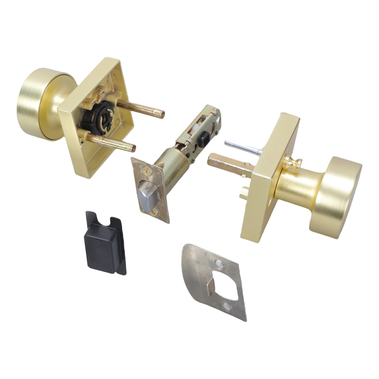 Buxuaaaa D Portable Sturdy Zines Alloy Gol Door Knobs With Satins Brass Finish Accessory For Contemporary Interiors Interior Oor Handles
