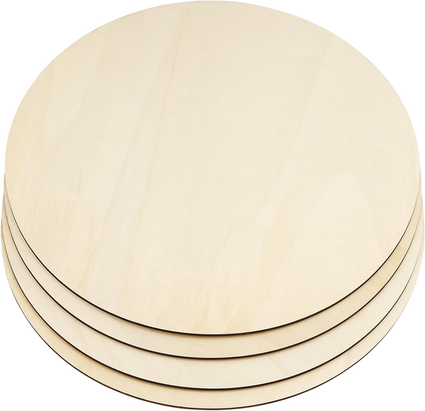15 Pack 14 Inch 1/8 Thick Round Wood Circles, Natural Premium Unfinished Wood Circles Wood Rounds, Circles for Crafts Door Hangers Acrylic Painting