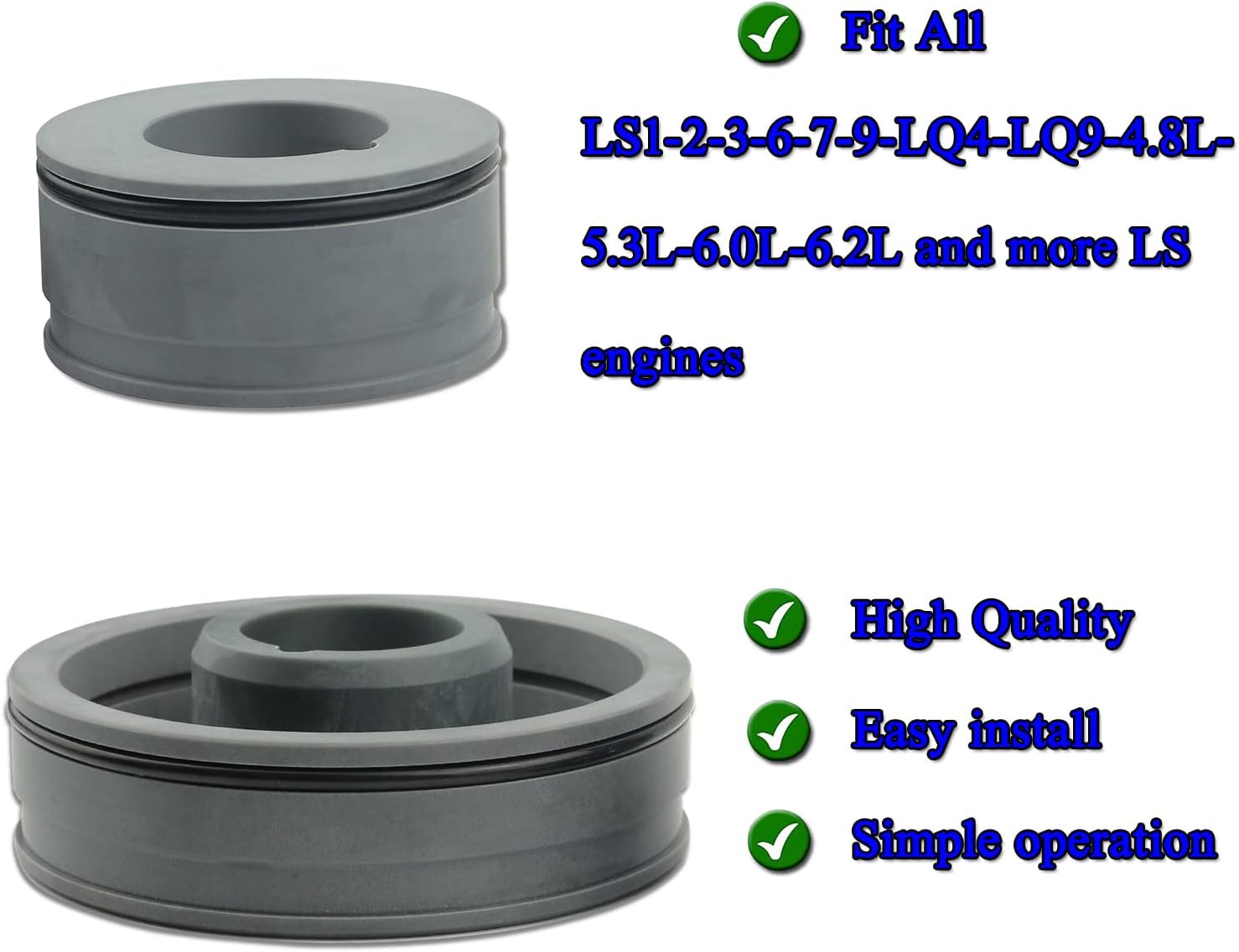 LS Timing & Rear Main Cover Alignment Tools & Seal Installer Fit For GM Gen III & IV Engines 4.8L 5.3L 6.0L 6.2L LS1 LS2 LS3 LS6 LS7 LS9 LQ4 LQ9