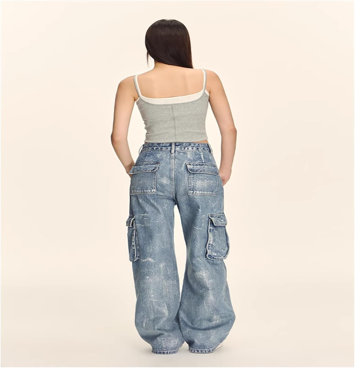 Straight-Leg Utility Jeans for Women