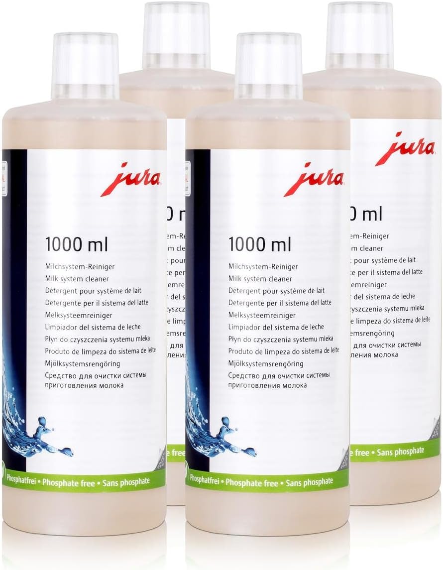 4 x Jura XRange milk system cleaner, 1000 ml, to keep milk systems
