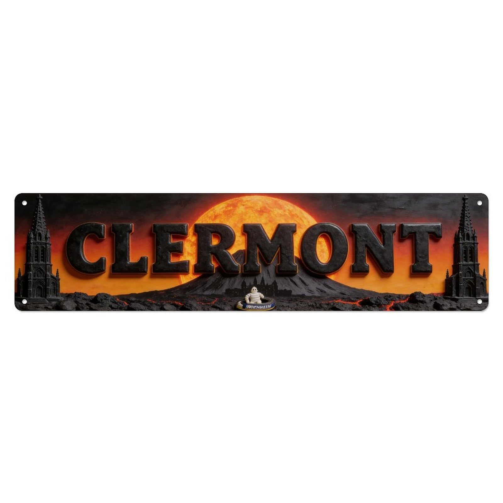 Okahys 4X16inch(10X40cm) Clermont France Retro Metal Tin Sign