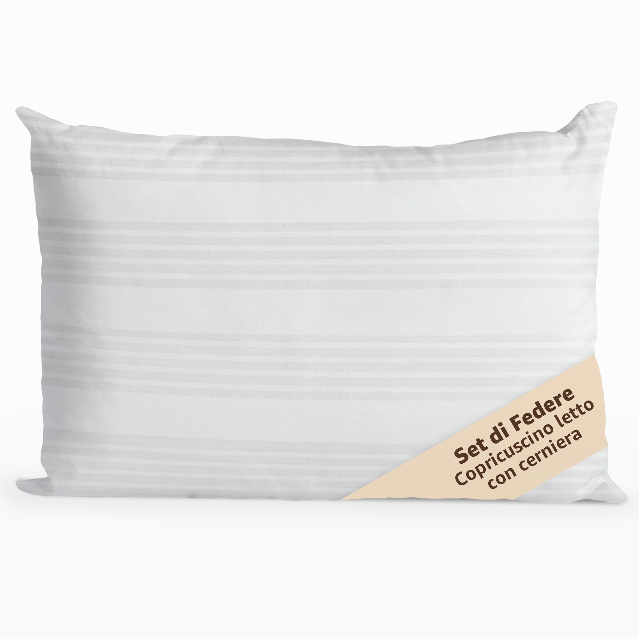 SONIT - Funda de cojín para cama - Fundas de cojín para dormitorio - Fundas de almohada cama con cremallera - 8 unidades - Tamaño 50 x 80 cm