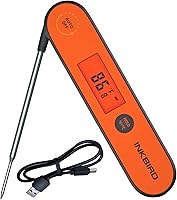 Inkbird IHT-1P Instant Read Meat Thermometer: Rechargeable, Waterproof, Backlit Digital Food Thermometer w/ Magnet for Grilling, Smoking, Kitchen