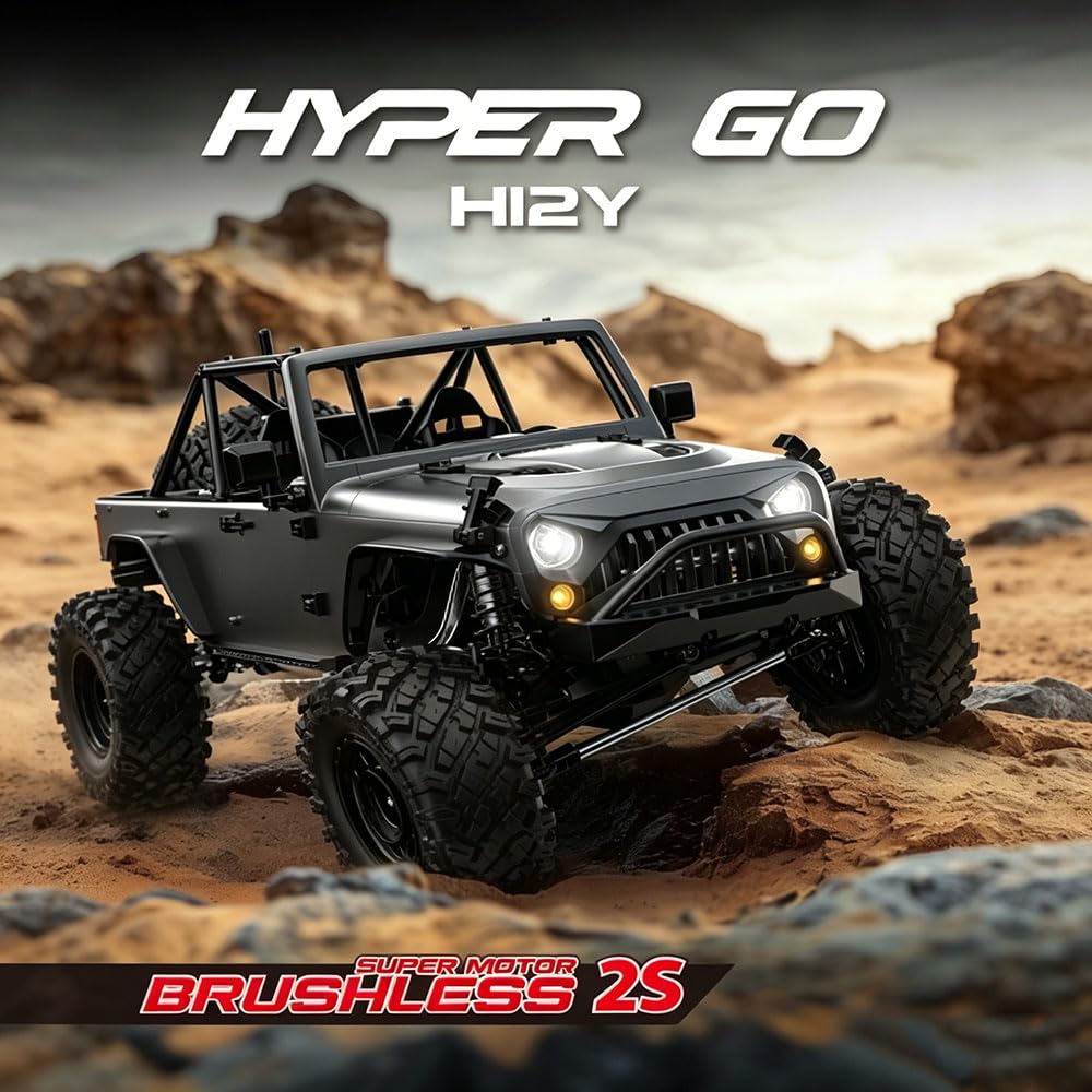 H12Y RC Crawler pojazd wspinaczkowy, zdalnie sterowany samochód ciężarowy 1/12, model 4WD Off-Road All Terrain, samochód wspinaczkowy 2,4 G, bezszczotkowy silnik RC, zdalnie sterowany samochód