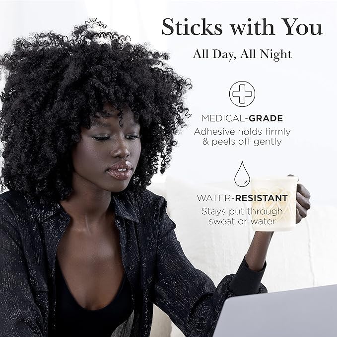 Women Nipple Covers Sticky Boobs Adhesive Silicone Bra Reusable Pasties Invisible Breast Petals A-DD Pink - Image 4