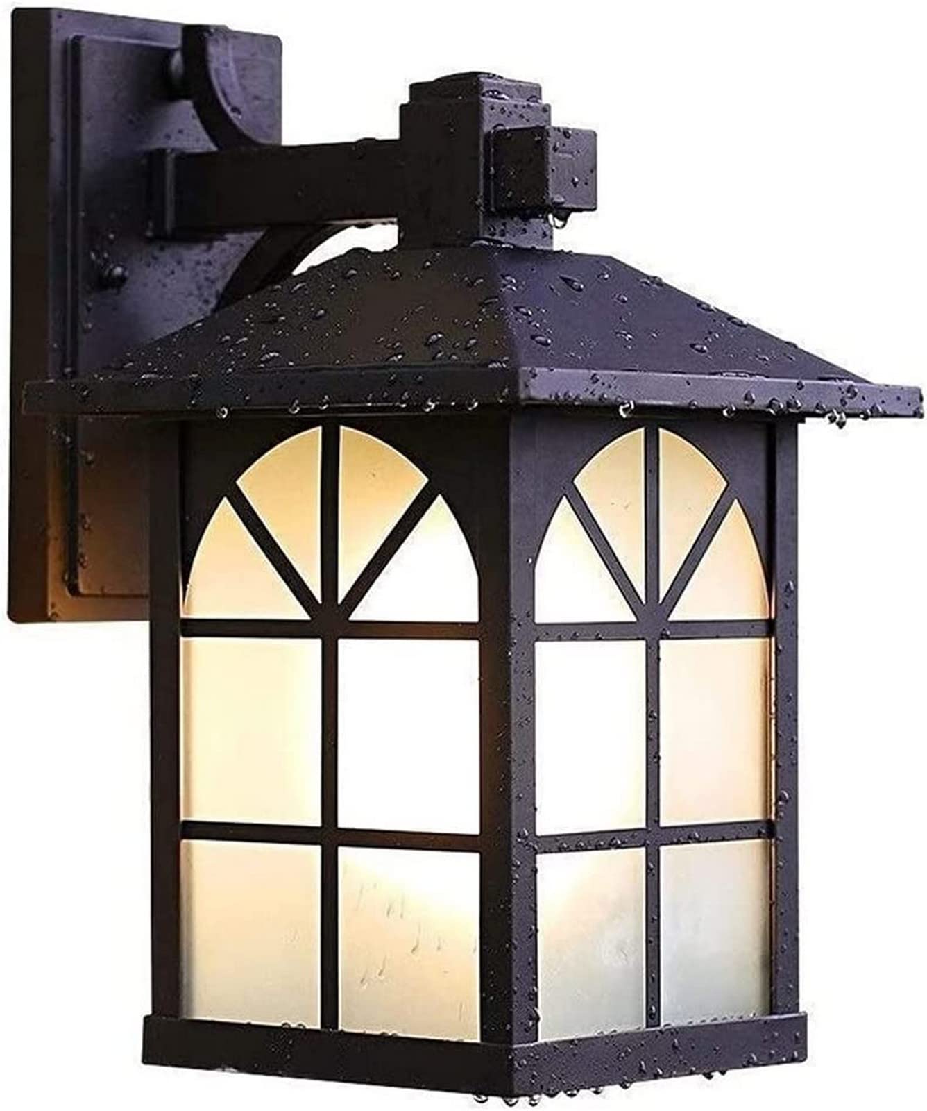 Applique Extérieure Lanterne Noire pour Éclairer le Jardin et le Patio