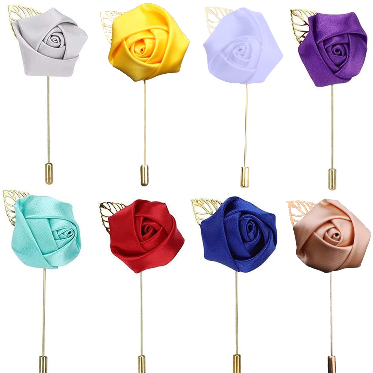 10 Spille Boutonniere Per Matrimonio - Fiori Artificiali | Per Sposo, Testimoni | Eleganti E Resistenti - Foto 7
