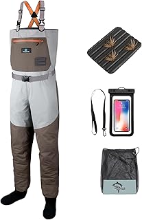 Trudave Fishing Waders, Waterproof Chest Waders for Men & Women, Lightweight Insulated Stockingfoot Waders Breathable Fly Fishing Waders for Fishing Hunting