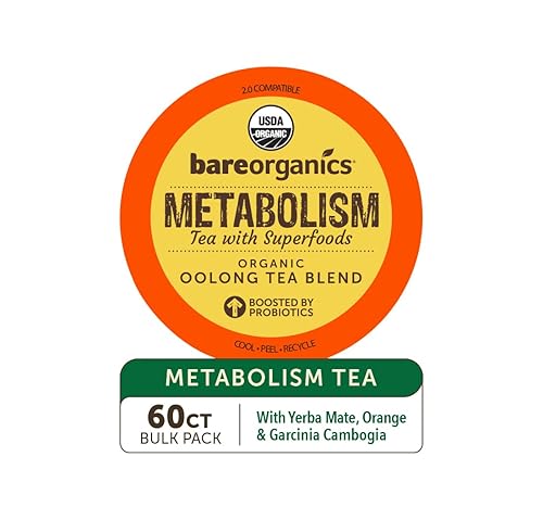 Miniatura 10 de BareOrganics TÉ METABOLISMO (Orgánico) con Superalimentos y Probióticos (Compatible con Keurig K-Cup) 60CT