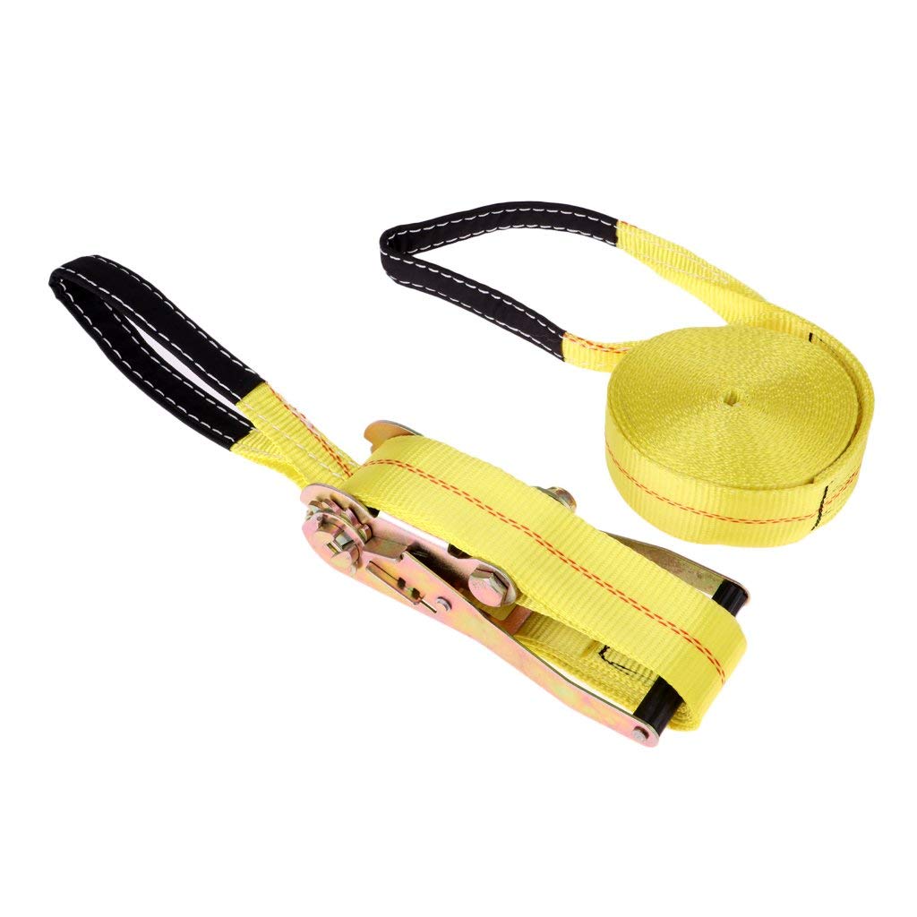 36 FT Slackline Kit mit Haken und Ratsche für Anfänger, Kinder und Familien (Gelb)