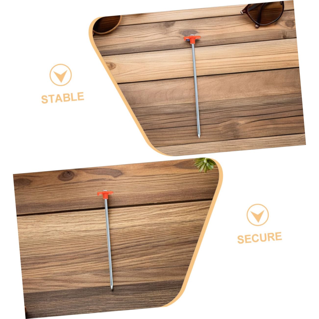 SUPVOX 12pièces Lot de Piquets De Tente Métalliques pour Camping Ancrages pour Sable Herbe Et Rochers Résistants Au Vent