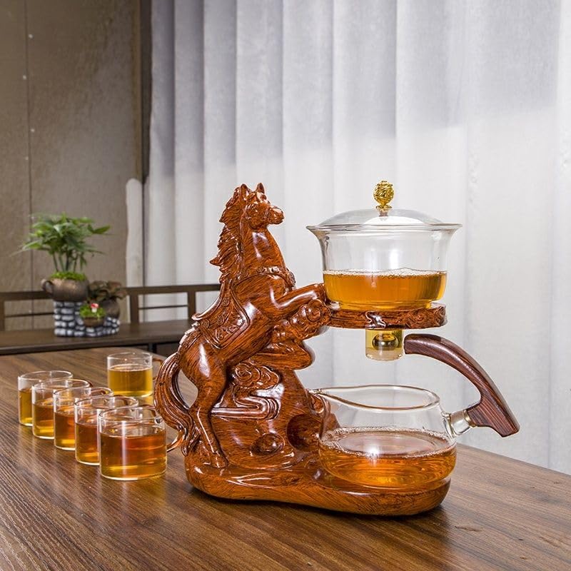 Teasmade Machines Bedside BOZZH Heat-Resistant Glass Tea Set Magnetic ...