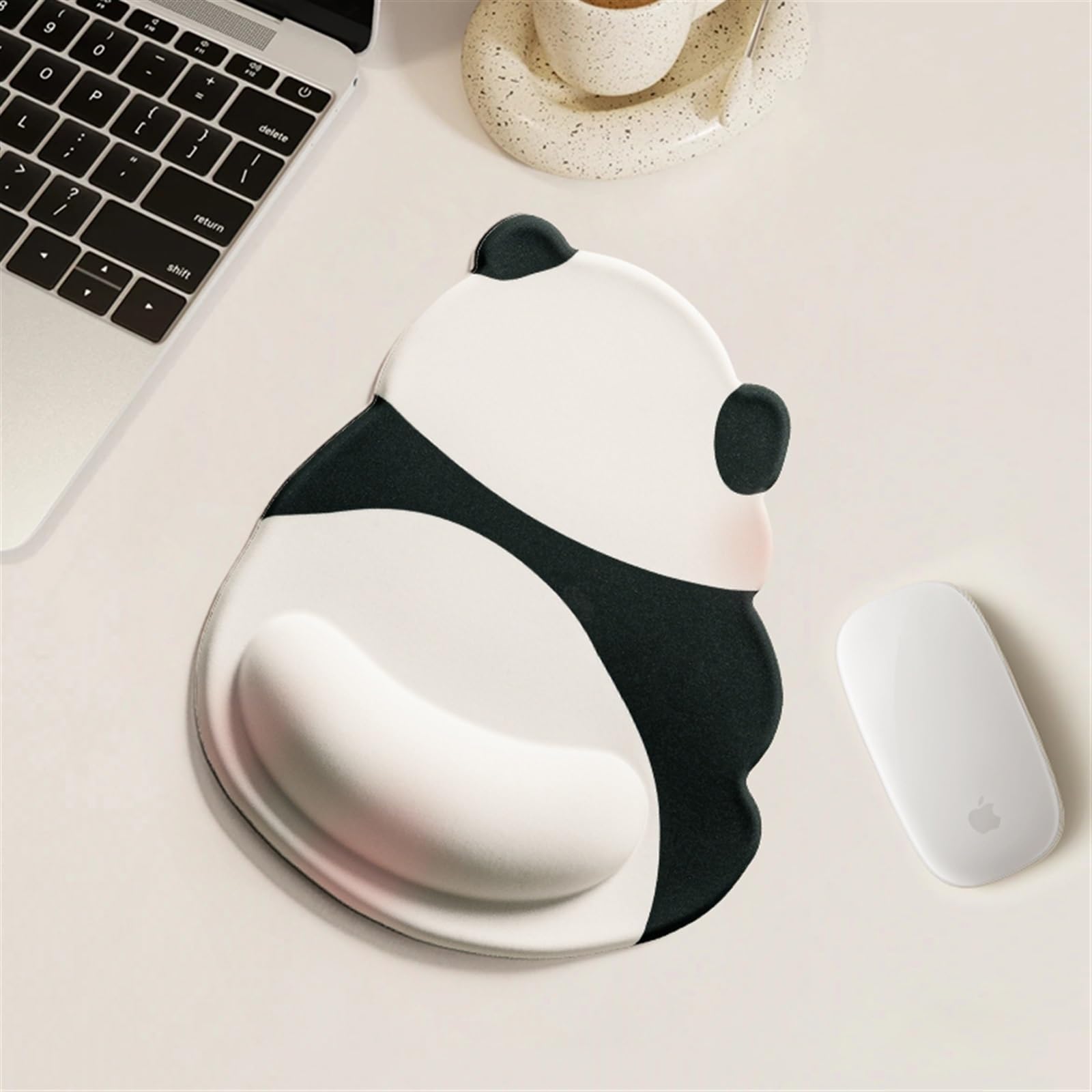 Tappetino per mouse con poggiapolsi, poggiapolsi per tastiera, realizzato in memory foam, digitazione facile e allevia il dolore al polso