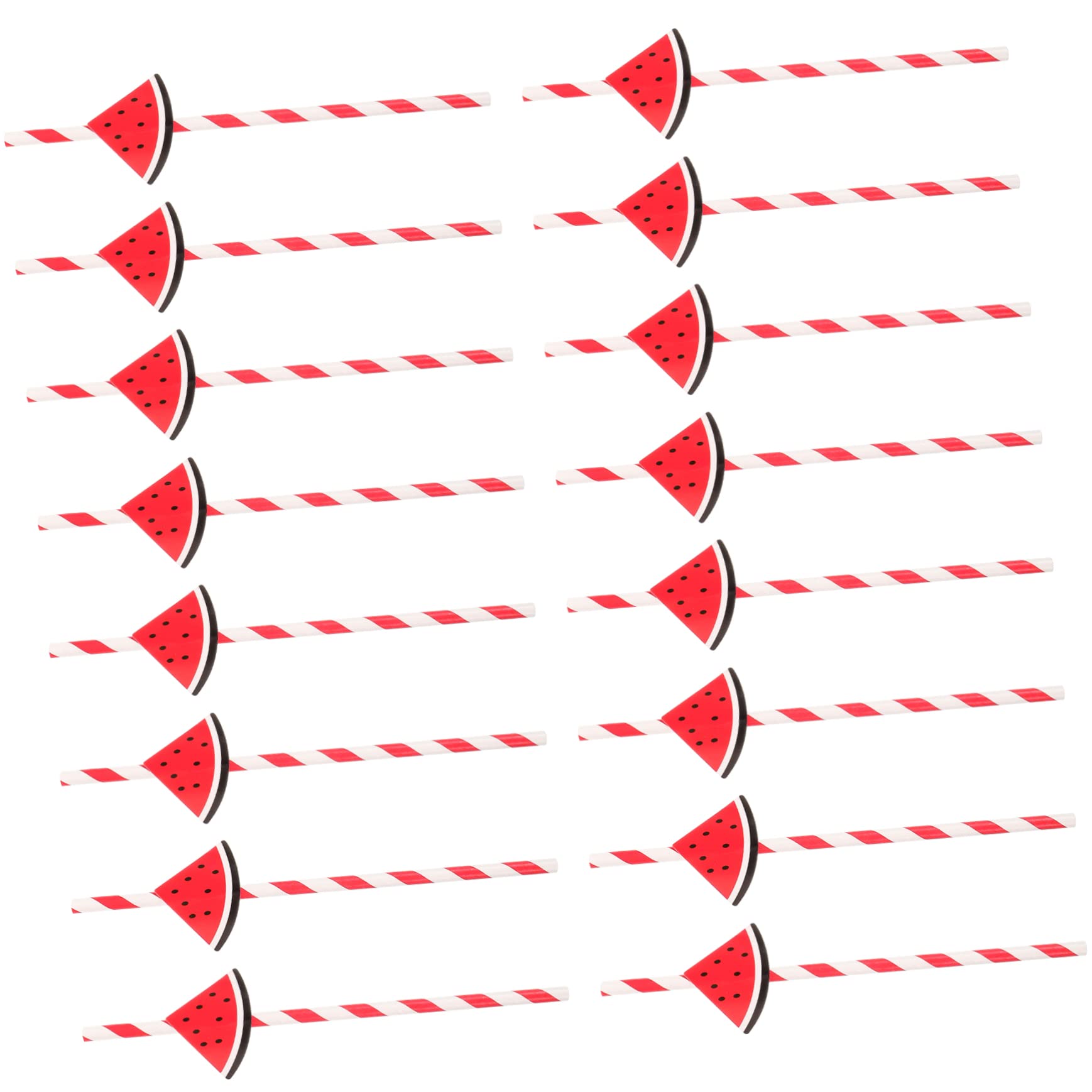 3 series Pajitas De Sandía Para Beber Pajitas De Sandía Decoraciones De Luau Con Temática De Frutas Fiesta Tropical Bebida Cumpleaños Papel Rojo Decorativo 30 piezas x 3