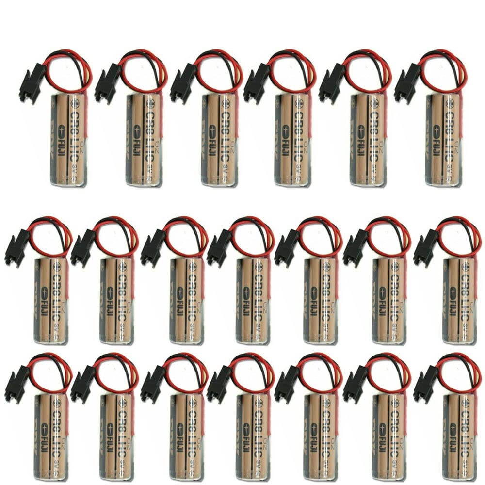 YICUAA (Pack of 20) 3V Lithium Battery 2600mAh Replacement for Fuji FDK CR8.LHC 17430, Toto CR8-LHC TH559EDV410R, TOTO THP3053 Back Up Batteries