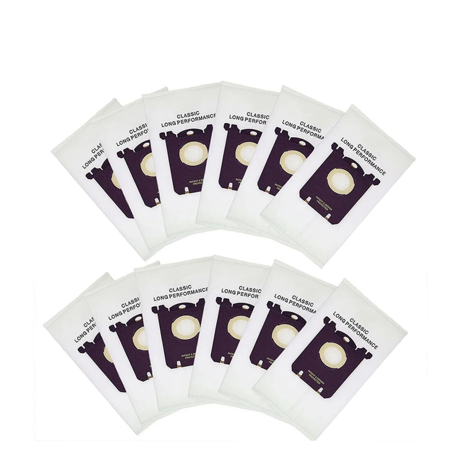 EEZII Vacuum Cleaner Dust Bags For S-bag, Compatible For Philips, Compatible For Electrolux, Cleaner H12 Filter Motor Cotton Filter Fit(12PCS Bags)