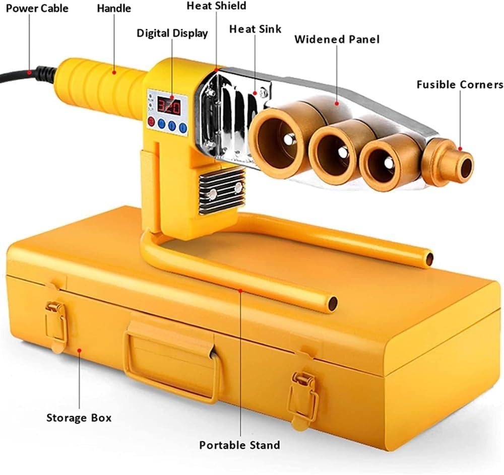 Plastic Pipe Welding Machine,20-63Mm Tube Heating Hot Melt Machine Temperature Control Tool for PP/PPR/PB/PE