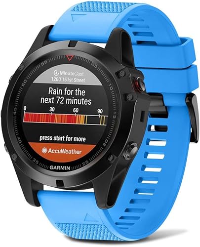 Vista 92 de NotoCity Compatible Fenix Band 26mm Width Soft Silicone Watch Strap for Fenix 5X Plus, 6X, 6X Pro, 3, 3 HR, Descent MK1, D2 Delta PX, D2 Charlie, 8