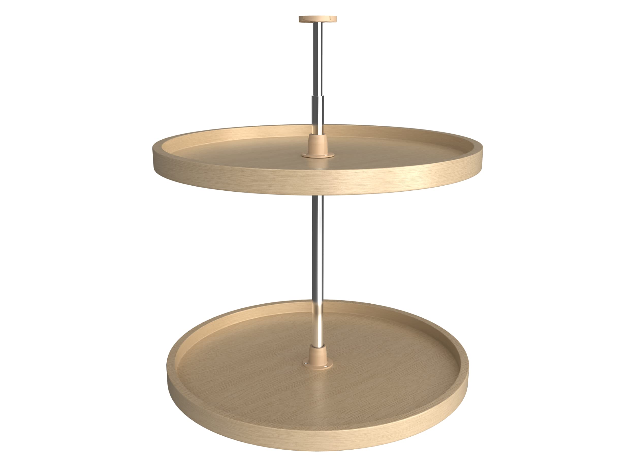 Rev-A-Shelf Banded Wood Full Circle 2-Shelf Lazy Susans for Corner Base Cabinets, Standard, Natural 