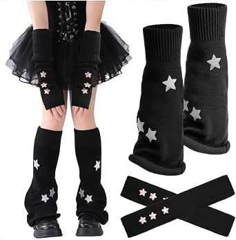 Y2K Leg Warmers and Arm Warmers Set for Women