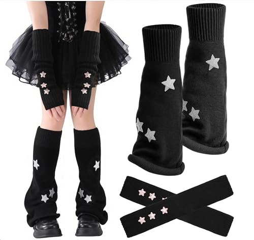 Jspupifip Y2K Leg Warmers for Women, Star Streetwear Leg Cover