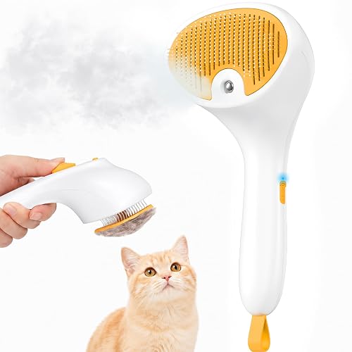 Euqvunn Cepillo a Vapor para Gatos con Botón de Liberación
