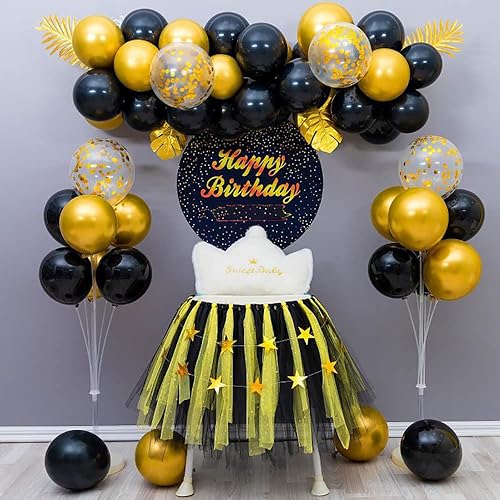 Miniatura 4 de Globos negros para fiesta, paquete de 100 globos brillantes de helio de 12 pulgadas para decoraciones de graduación, boda, cumpleaños, aniversario,