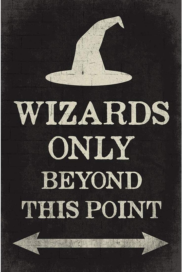 Keep Calm Collection Wizards Only Beyond This Point, Poster Print